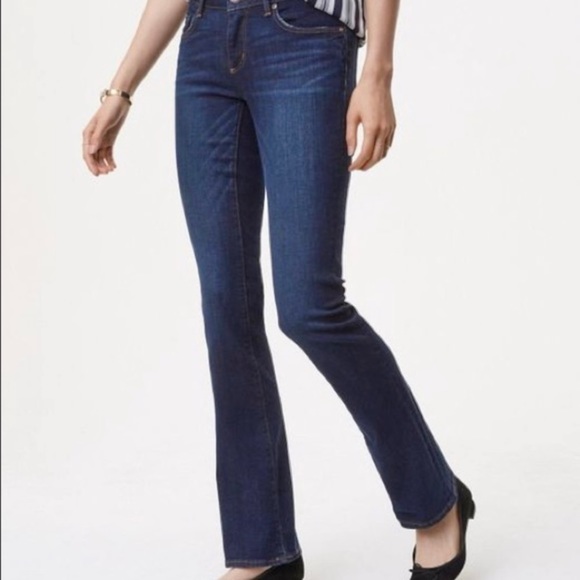 LOFT Denim - LOFT Outlet 6 Bootcut Jeans Mid Rise Women’s Stretch Dark Wash
